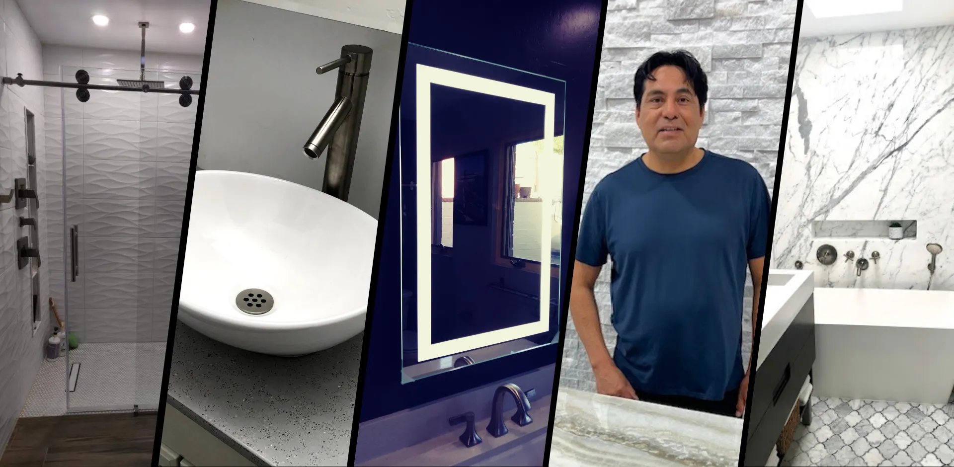 Recent Bathroom Remodels collage JT Moderna by JT Moderna