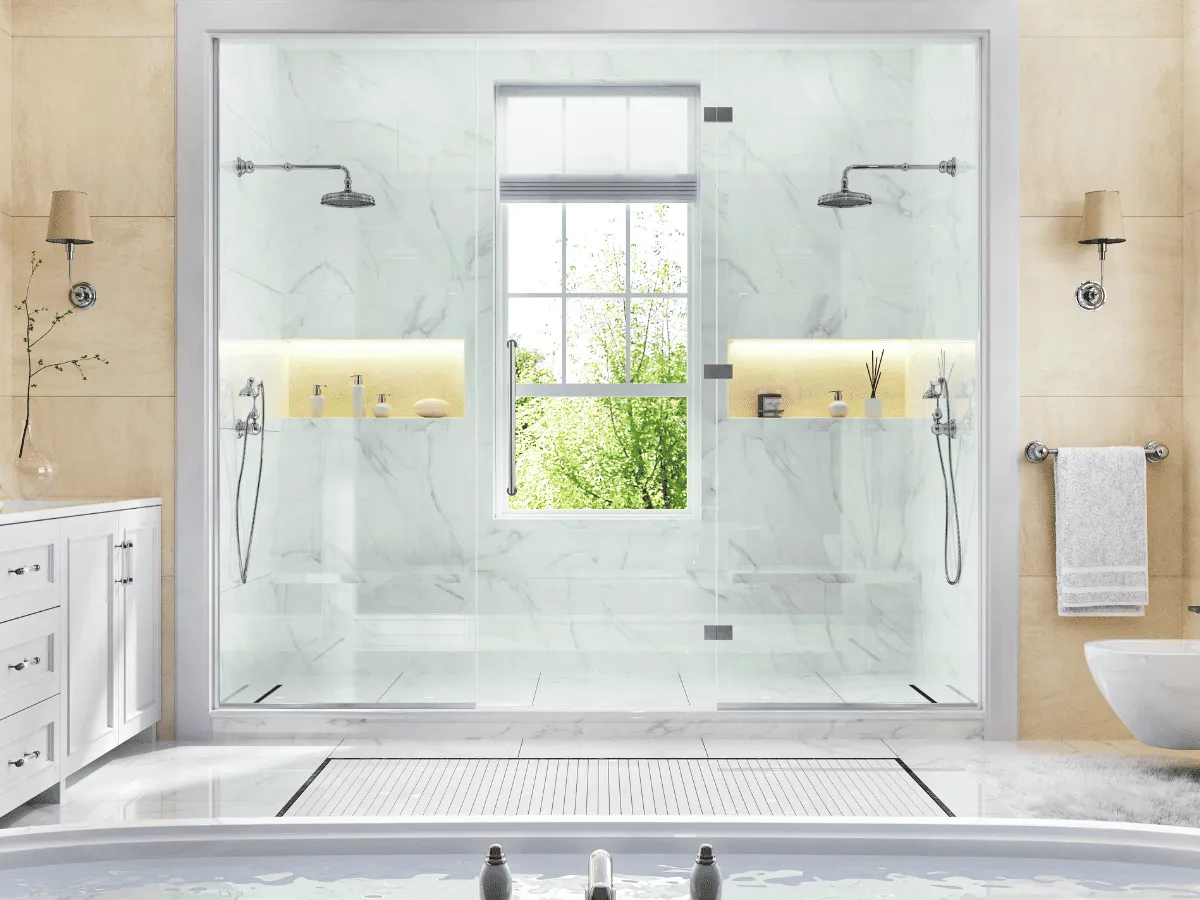 Luxury walk-in shower remodel in Scottsdale by JT Moderna